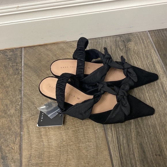 Zara black suede pointed toe heels size 36. NWT - Picture 3 of 15